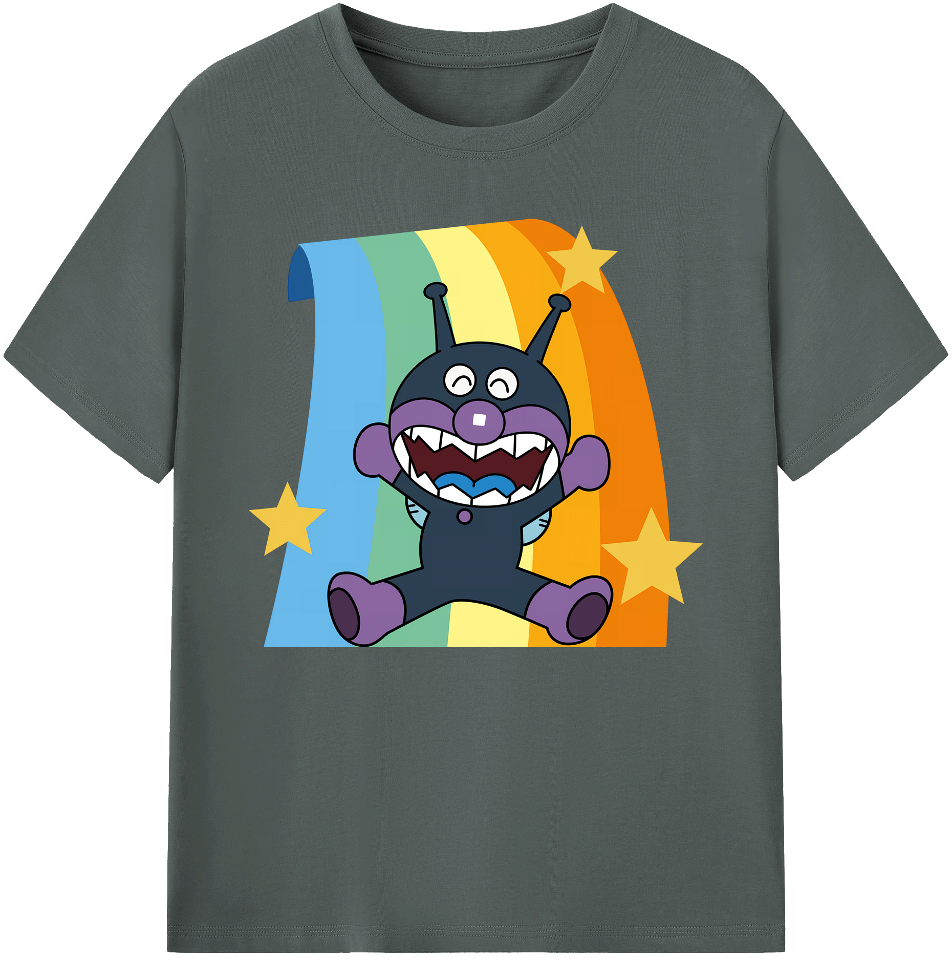 （画像用） アンパンマン Anpanman 綿100％ メンズ半袖Tシャツ｜肌触りやわらか＆通気性